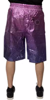 Metallic Pink Purple Two Tone Bermuda Shorts 3