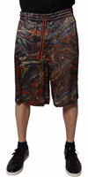 Multicolor Marble Print Trouser Bermuda Shorts 1