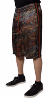 Multicolor Marble Print Trouser Bermuda Shorts 2