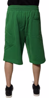 Green Cotton Men Sweatshorts Bermuda Shorts 3