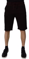 Maroon Cotton Sweatshorts Men Bermuda Shorts 1