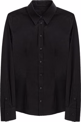 Black Cotton Dress Shirt