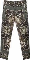 Green Cotton Casual Pants 1