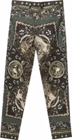 Green Cotton Casual Pants 2
