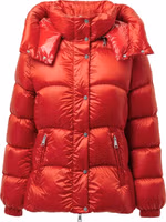 Red Polyamide Full-Length Jacket 1