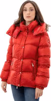 Red Polyamide Full-Length Jacket 2