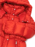 Red Polyamide Full-Length Jacket 4