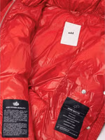 Red Polyamide Full-Length Jacket 5