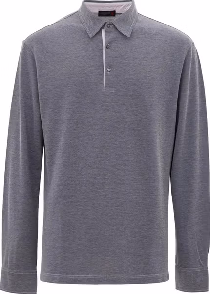 Blue Cotton Polo Shirt