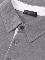 Gray Cotton Polo Shirt 4