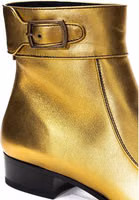 Gold Leather Ankle Boots 4