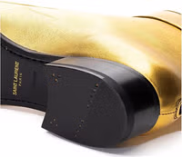 Gold Leather Ankle Boots 5
