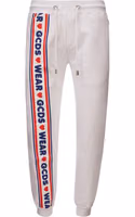 White Cotton Athletic Pants 1