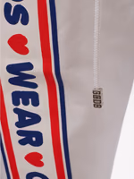 White Cotton Athletic Pants 3