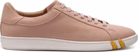 Pink Fabric And Leather Low Top Sneakers 1