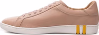 Pink Fabric And Leather Low Top Sneakers 2