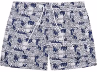 White Polyester Swim Shorts 1