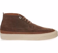 Brown Suede Leather Athletic Sneakers 1