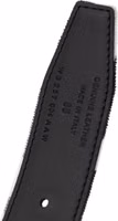 Black And White Leather Regular Belt 3