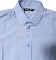 Light Blue Cotton GOLD Dress Formal Shirt 5