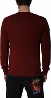 Maroon Cashmere V-neck Men Pullover Sweater 3