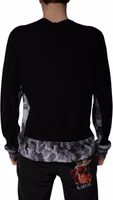 Black Camouflage V-neck Pullover Sweater 3