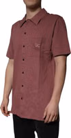 Dark Pink Button Down Casual Polo Men Shirt 2