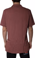 Dark Pink Button Down Casual Polo Men Shirt 3