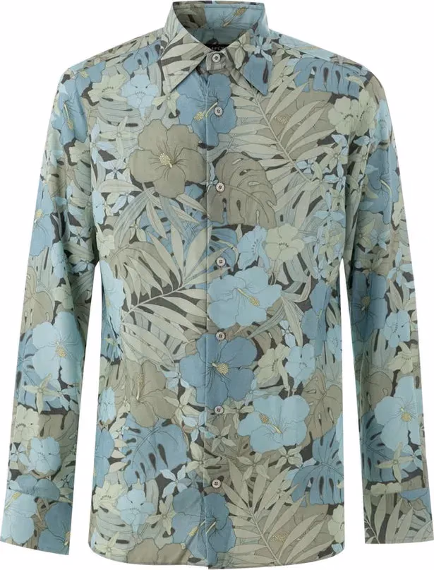 Blue Lyocell Pattern Shirt