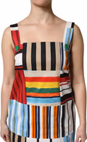 Multicolor Cotton Stripe Sleeveless Dress 4