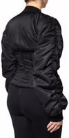 Black Nylon Full Zip Bustier Corset Jacket 4