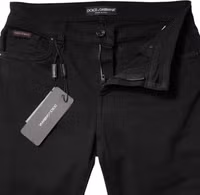 Black Cotton Mid Waisted Skinny Denim Jeans 5
