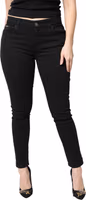 Black Cotton Mid Waisted Skinny Denim Jeans 1