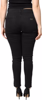 Black Cotton Mid Waisted Skinny Denim Jeans 3