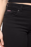 Black Cotton Mid Waisted Skinny Denim Jeans 4