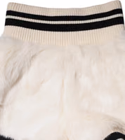 White Faux Fur High Waisted Hot Pants Short 5