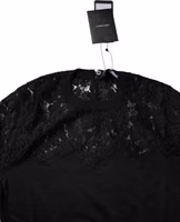 Black Floral Lace Long Sleeves Blouse Top 4