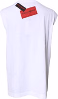White Floral Graphic Print Sleeveless Tank Top 3