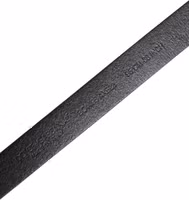 Black Calf Leather Gold Metal Buckle Belt 4