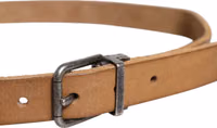 Brown Leather Silver Tone Metal Buckle Belt 3