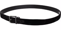 Black Leather Metal Buckle Classic Belt 2