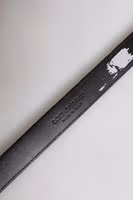 Black Leather Metal Buckle Classic Belt 3