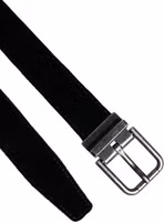 Black Leather Metal Buckle Classic Belt 4
