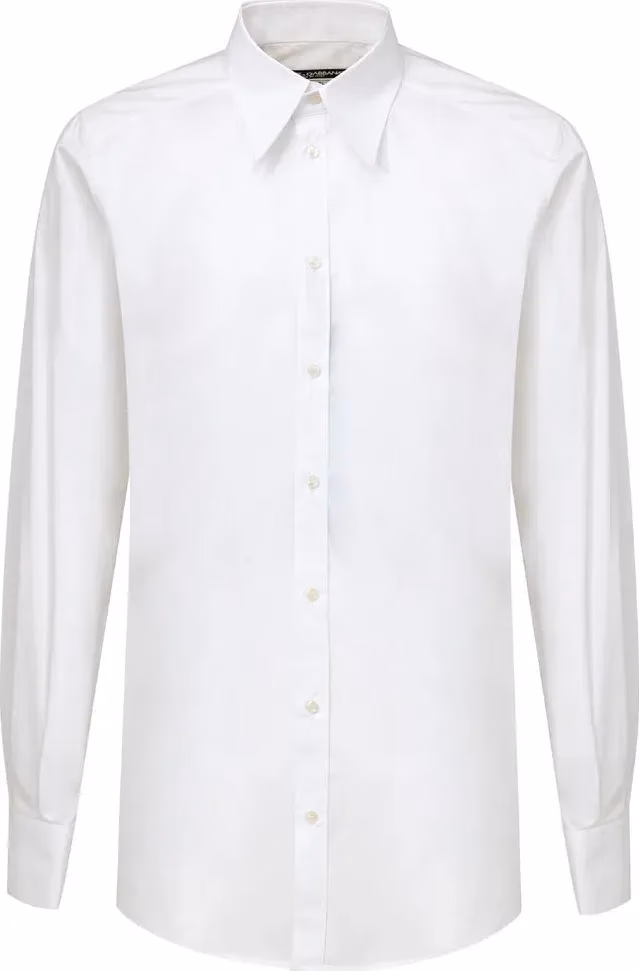 White Cotton Dress Shirt