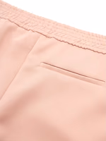Pink Polyester Casual Pants 3