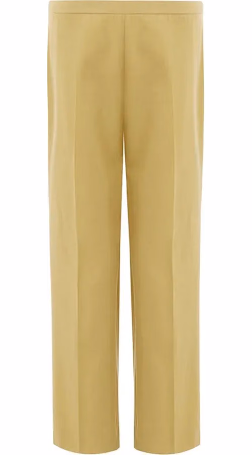 Gold Cotton Casual Pants