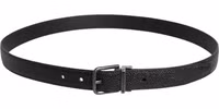 Black Calf Leather Classic Metal Buckle Belt 2