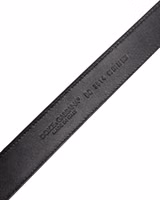 Black Calf Leather Classic Metal Buckle Belt 5