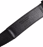 Black White Printed Metal Logo Buckle Belt 4