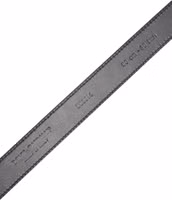 Black Calf Leather Classic Metal Buckle Belt 4